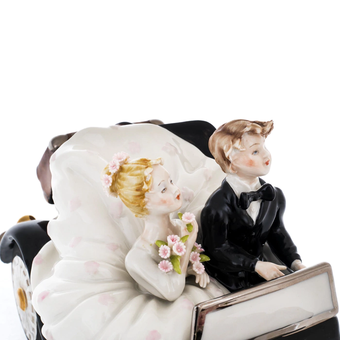 Statuette "Wedding convertible" with silver and gilding