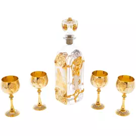 Набор для водки с яшмой, на 4 персоны, Златоуст