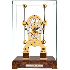 Настольные часы "Comitti The Navigator" золото на орехе