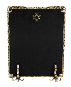 Table icon with artistic casting "Panteleimon" bronze, gold leaf