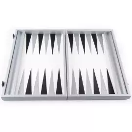 Нарды из шпона и кожи "Manopoulos" белый карбон