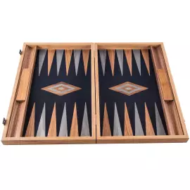 Backgammon made of black oak and walnut "Manopoulos"