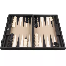 Нарды из шпона и кожи питона "Manopoulos" черные