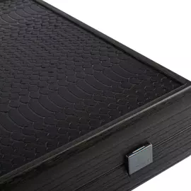 Нарды из шпона и кожи питона "Manopoulos" черные