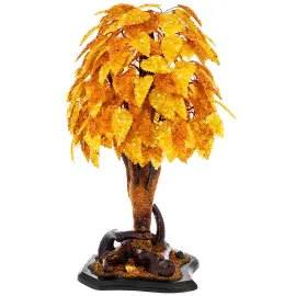 Сувенир из янтаря "Денежное дерево"  на 45 веток Сувенир из янтаря "Денежное дерево"  на 45 веток