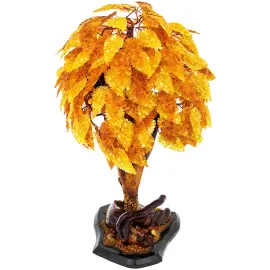 Сувенир из янтаря "Денежное дерево"  на 45 веток Сувенир из янтаря "Денежное дерево"  на 45 веток