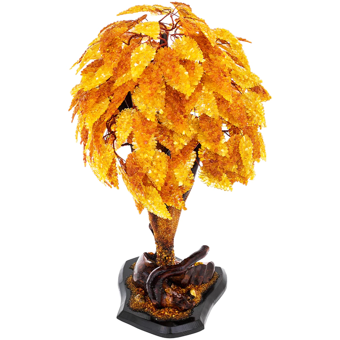 Amber souvenir "Money tree" with 45 branches