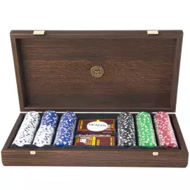 Manopoulos California Walnut Poker Set