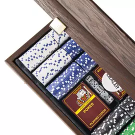 Manopoulos California Walnut Poker Set