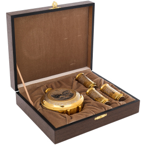 Vodka set with a flask "Beasts" Zlatoust