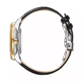 Наручные механические часы с автоподзаводом Lincor UNI с черным ремешком