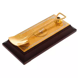 Сувенир "Денежная лопата" на подставке с камнем, Златоуст