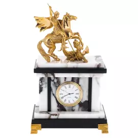 Marble clock "George the Victorious"