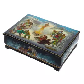 Шкатулка "Масленица" Холуй