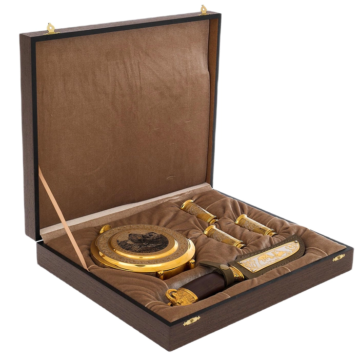 A large hunting set with a knife, Zlatoust