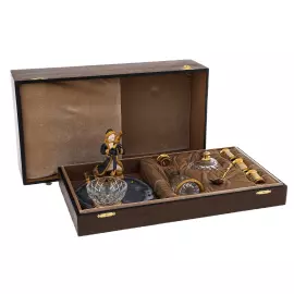 Набор для водки "Емеля" с агатом, на 3 персоны, Златоуст