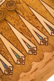 Нарды из карельской берёзы "Дракон"