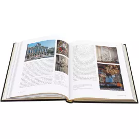 The leather-bound book "Faberge. From the collections of Russian museums" in English