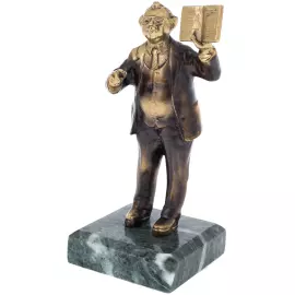 Статуэтка из бронзы "Преподаватель" змеевик