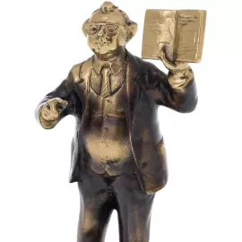 Статуэтка из бронзы "Преподаватель" змеевик
