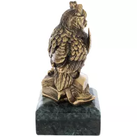 Bronze statuette "Owl on books"