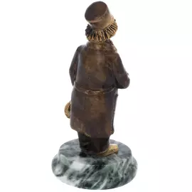 Статуэтка из бронзы "Врач" змеевик