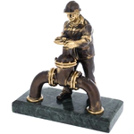 Bronze statuette "Gasman with a pipe" (coil)