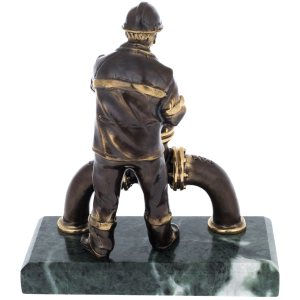 Bronze statuette "Gasman with a pipe" (coil)