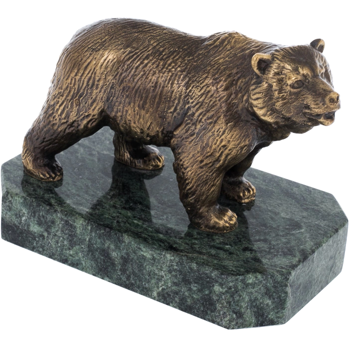 Bronze statuette "Bear" (serpentine)