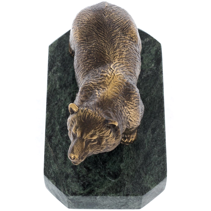 Bronze statuette "Bear" (serpentine)