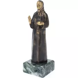 Статуэтка из бронзы "Св. Матрона Московская" змеевик