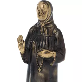 Статуэтка из бронзы "Св. Матрона Московская" змеевик