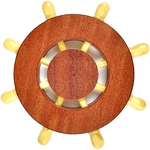 Panel souvenir made of amber "Steering Wheel of St. Petersburg"