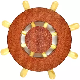 Панно-сувенир из янтаря "Штурвал Санкт-Петербурга"