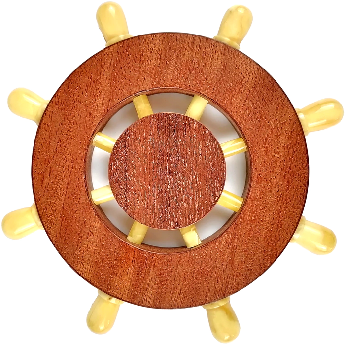 Panel souvenir made of amber "Steering Wheel of St. Petersburg"
