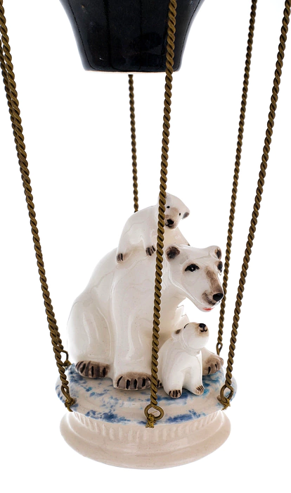 Balloon made of porcelain "Bears" blue
