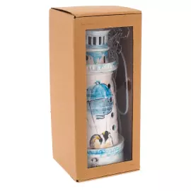 Night light made of porcelain "Mayak" with painting