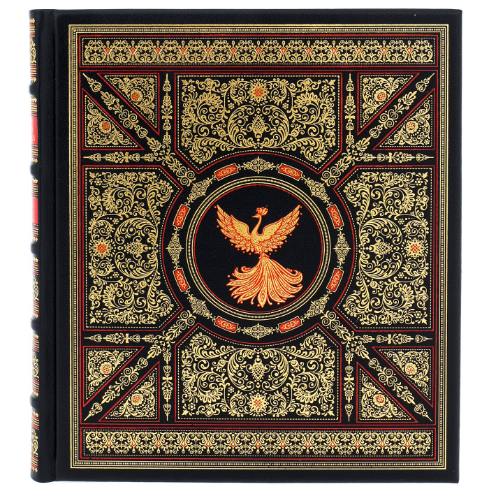 Gift book in leather cover "Russian lacquer painting" in English