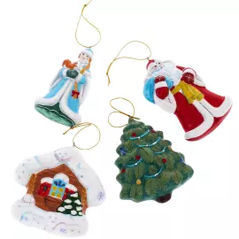 Gift set "New Year's stories" with a book and majolica 4th toys