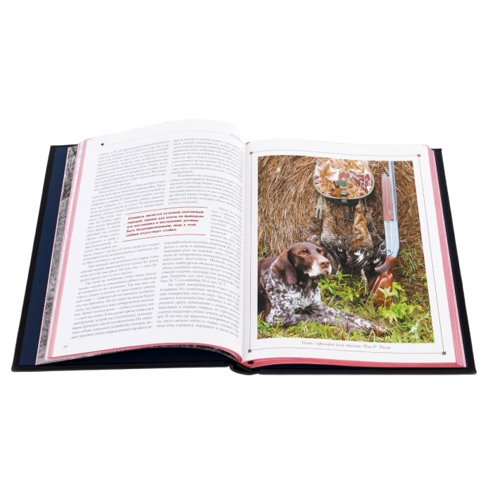 Подарочная книга в кожаном переплете "Охота на пернатую дичь"