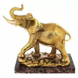 Скульптура "Слон" с позолотой