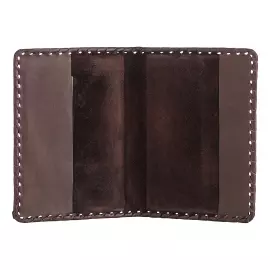 Обложка для паспорта в кожаном переплете "Страховщику-1" с сублимированной накладкой