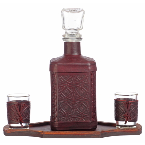 Графин в кожаном переплете "Моряку-1" с сублимированной накладкой