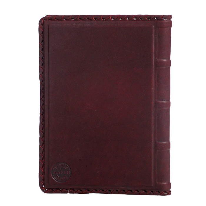 A5 leather-bound diary "Railwayman-1" with a nickel-plated cover