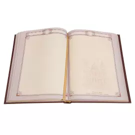 Ежедневник А5 в кожаном переплете "Железнодорожнику-2" с накладкой покрытой никелем