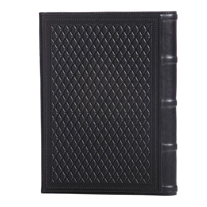 A5 leather-bound diary "Railwayman-2" with a nickel-plated cover