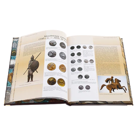 Книга в кожаном переплете "Монеты и банкноты мира"