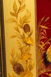 Картина из янтаря "Журавли"