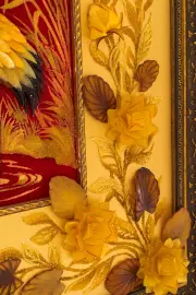 Картина из янтаря "Журавли"