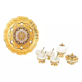 Чайный сервиз "Восточный" на 4 персоны, с аметистом, Златоуст